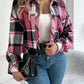 Plaid Button Up Long Sleeve Jacket