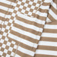 Checker & Stripes Round Neck Long Sleeve Blouse