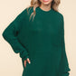 Haptics Full Size Mock Neck Side Slit Knit Top