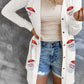 Sequin Santa Button Up Long Sleeve Cardigan