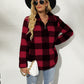 Plaid Half Zip Long Sleeve Sweatshirt