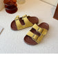 PREORDER: The Bex Double Buckle Kid Sandals 5.12.25