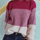 Color Block Long Sleeve Sweater