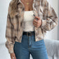 Plaid Button Up Long Sleeve Jacket