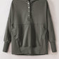 Quarter-Snap Dropped Shoulder Hoodie