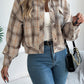 Plaid Button Up Long Sleeve Jacket