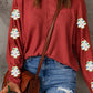 Christmas Tree Round Neck Long Sleeve Top