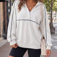PREORDER: Piped Quarter Zip Pullover  7.20.26