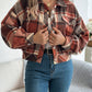 Plaid Button Up Long Sleeve Jacket