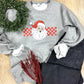 Checkered Santa Graphic Tee or Sweatshirt