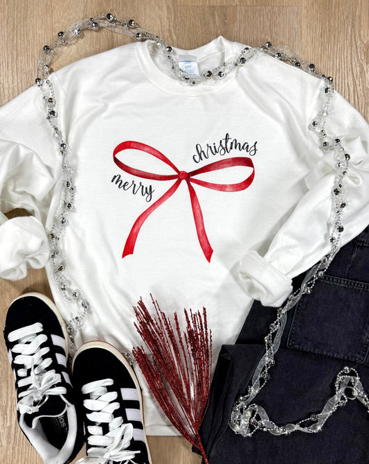 Dainty Christmas Bow Graphic Tee or Sweatshirt
