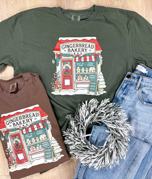 Gingerbread Bakery Short or Long Sleeve Graphic Tees