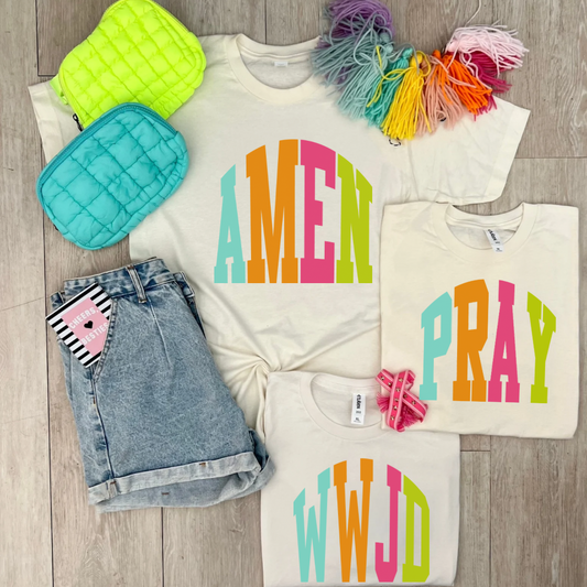Colorful Jesus Graphic Tees