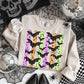 Halloween Striped Bats Tee & Sweatshirt