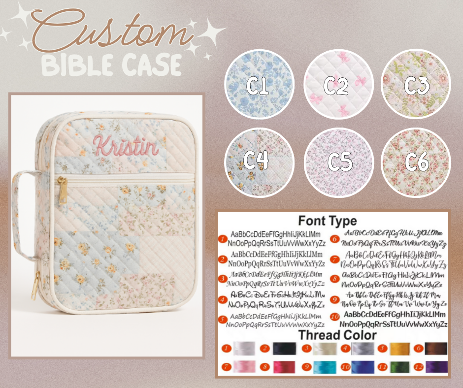 Preorder: Custom Embroidered Bible Cases ( case only) 11.24.25