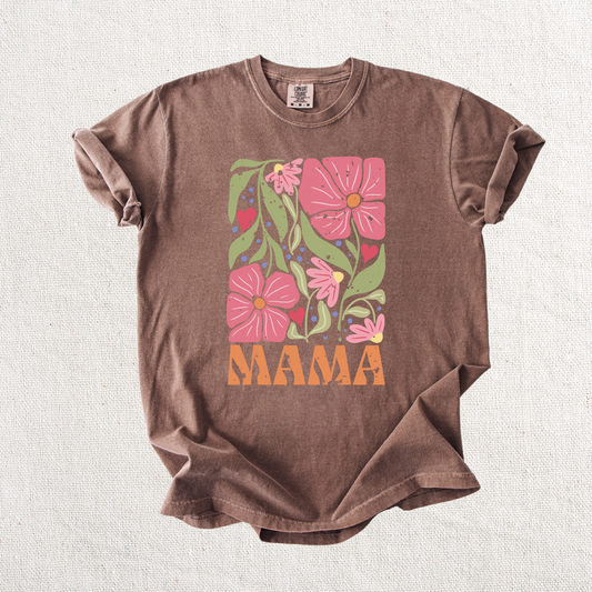 Abstract Floral Mama Graphic Tee