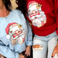 Patchwork Santa Sweatshirts