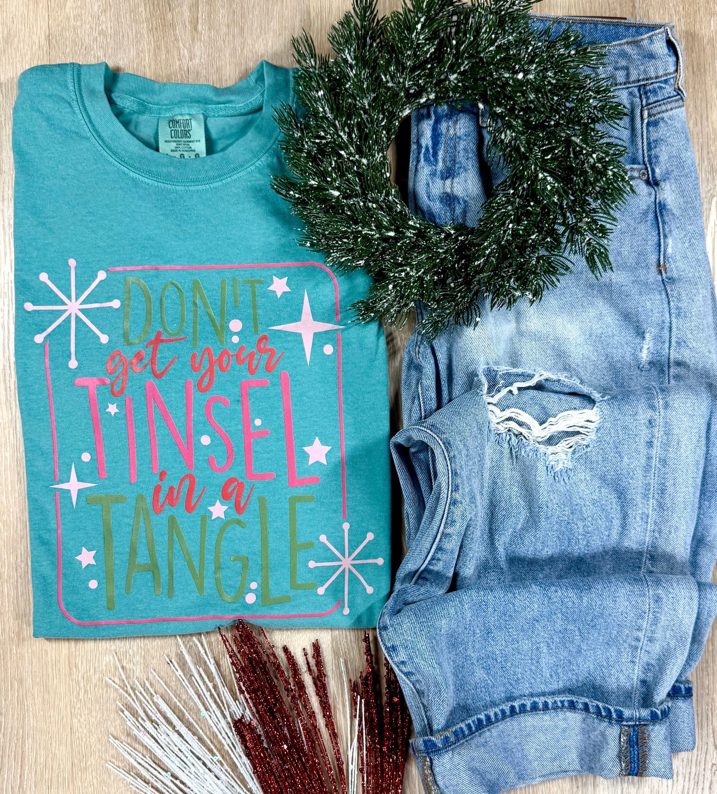 Tinsel Tangled Short or Long Sleeve Graphic Tee