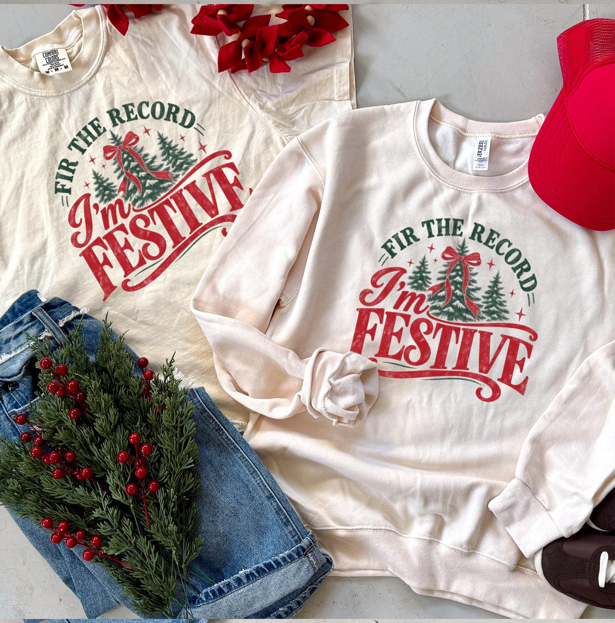 Fir The Record Christmas Tee or Sweatshirt