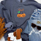 Embroidered Pumpkin Crewneck