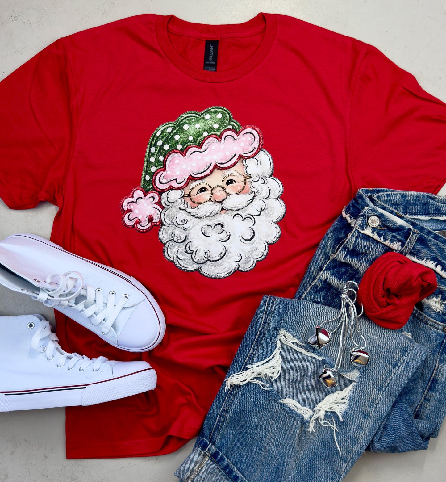 Jolly Pink and Green Santa - 24HR DEAL!