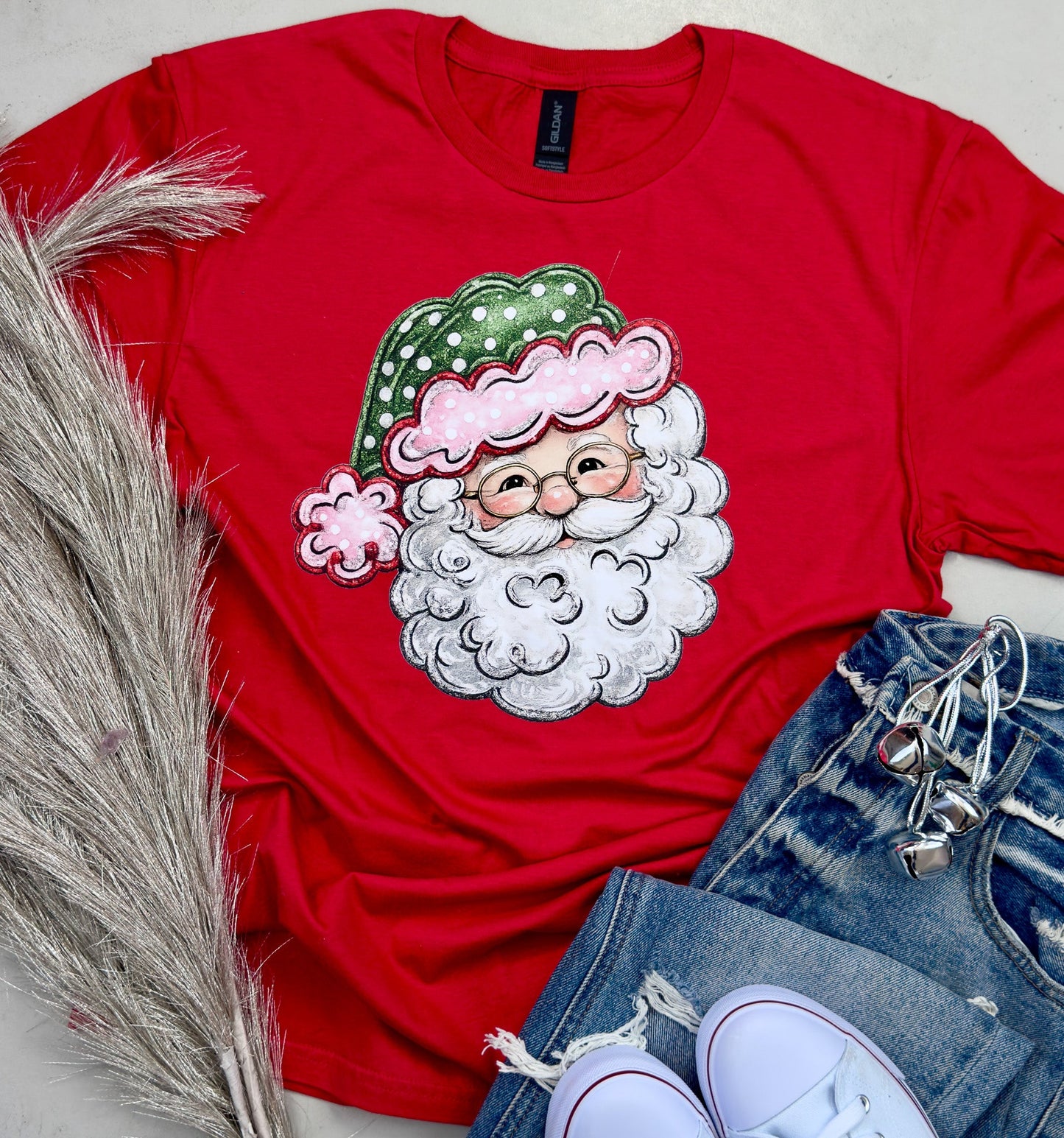 Jolly Pink and Green Santa - 24HR DEAL!