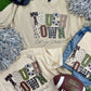 Touchdown Pattern Football Customizable Sweatshirt or Tee