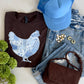 Blue Quilted Chicken Tee