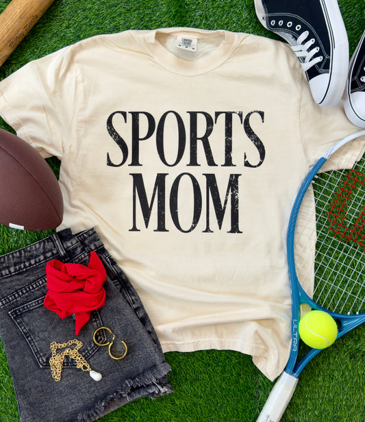 Sports Mom Distressed Tee
