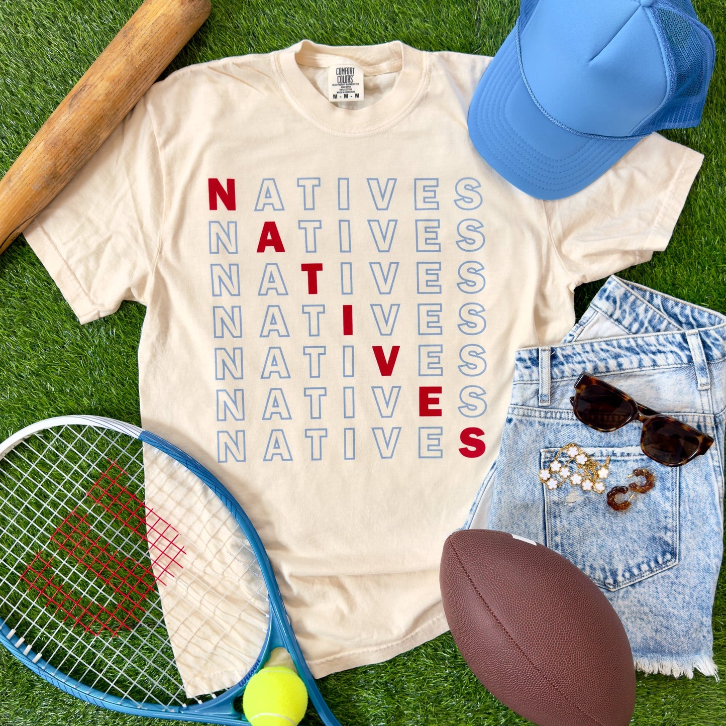 Custom Outlined Mascot or Team Name Tee