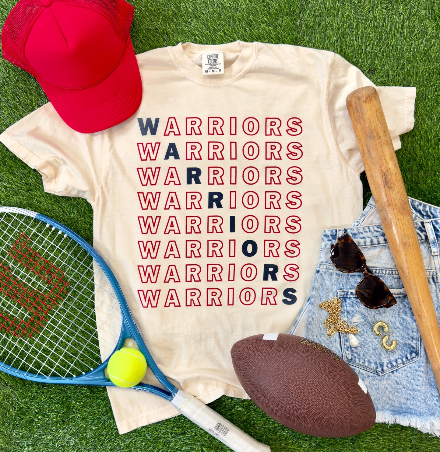 Custom Outlined Mascot or Team Name Tee