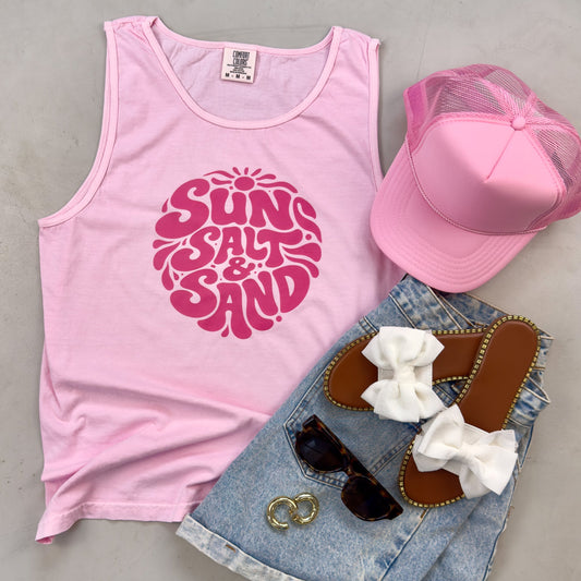 Salt, Sun & Sand Pink Tank Top
