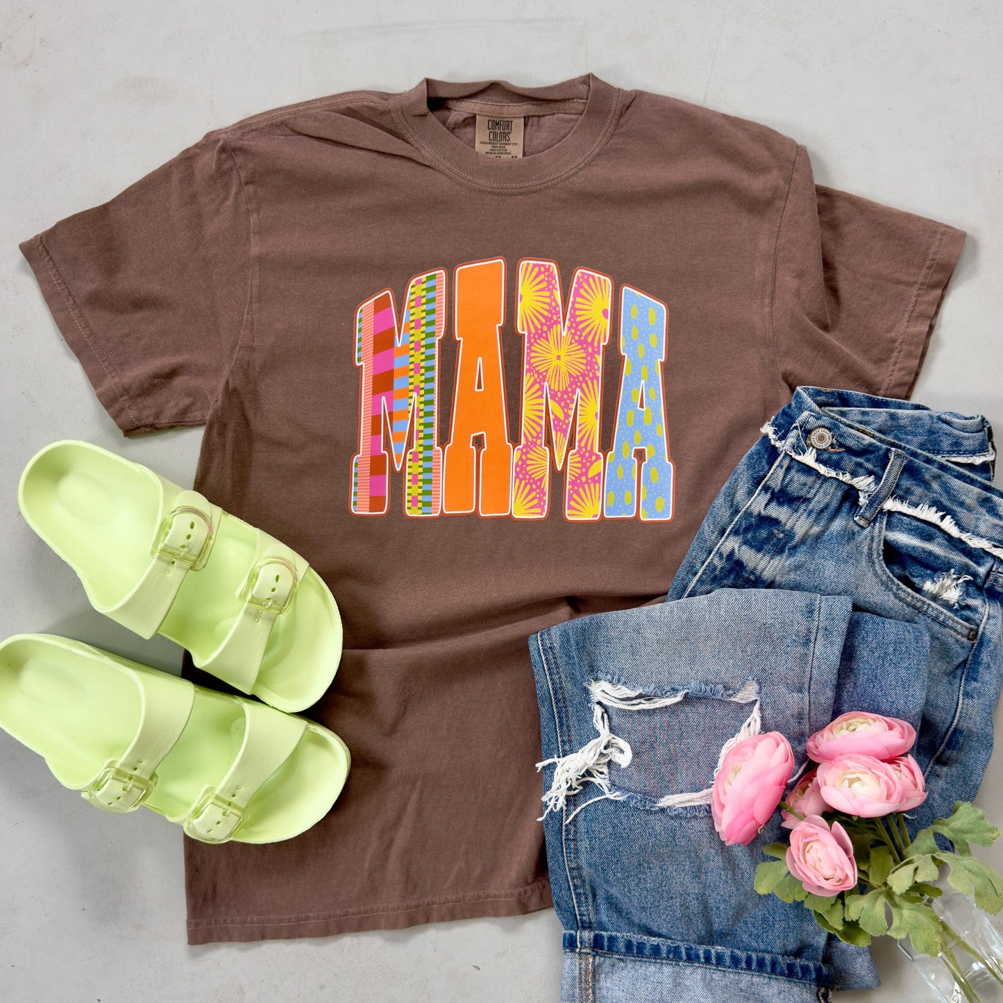 MAMA 70s Style Patchwork tee