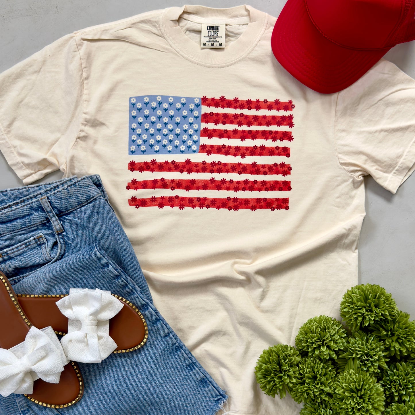 Floral Flag Tee - RTS