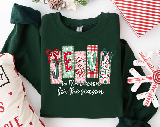 Jesus Is the Reason for the Season Christmas Crewneck