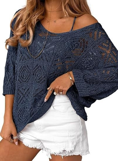 PREORDER: Coastal Breeze Crochet Sweater 3.30.26