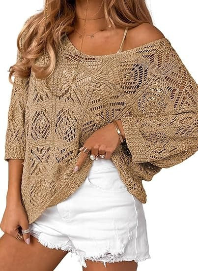 PREORDER: Coastal Breeze Crochet Sweater 3.30.26