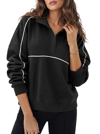 PREORDER: Piped Quarter Zip Pullover  7.20.26