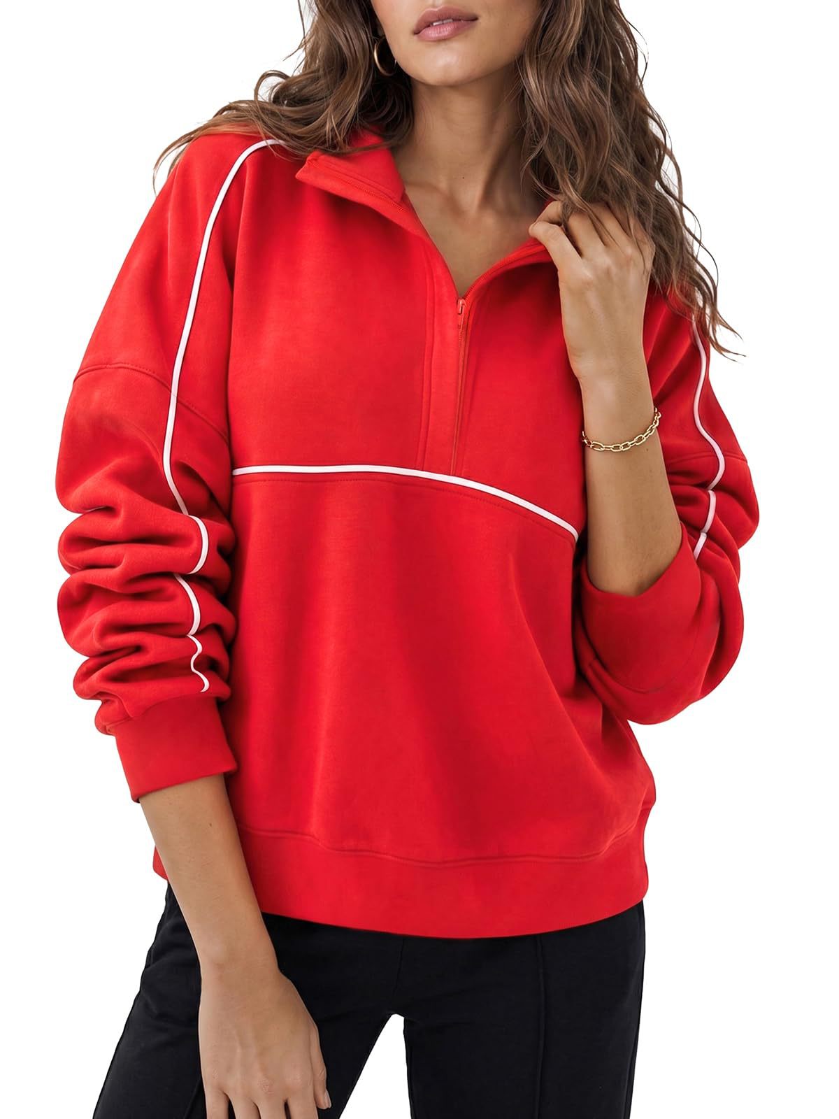 PREORDER: Piped Quarter Zip Pullover  7.20.26