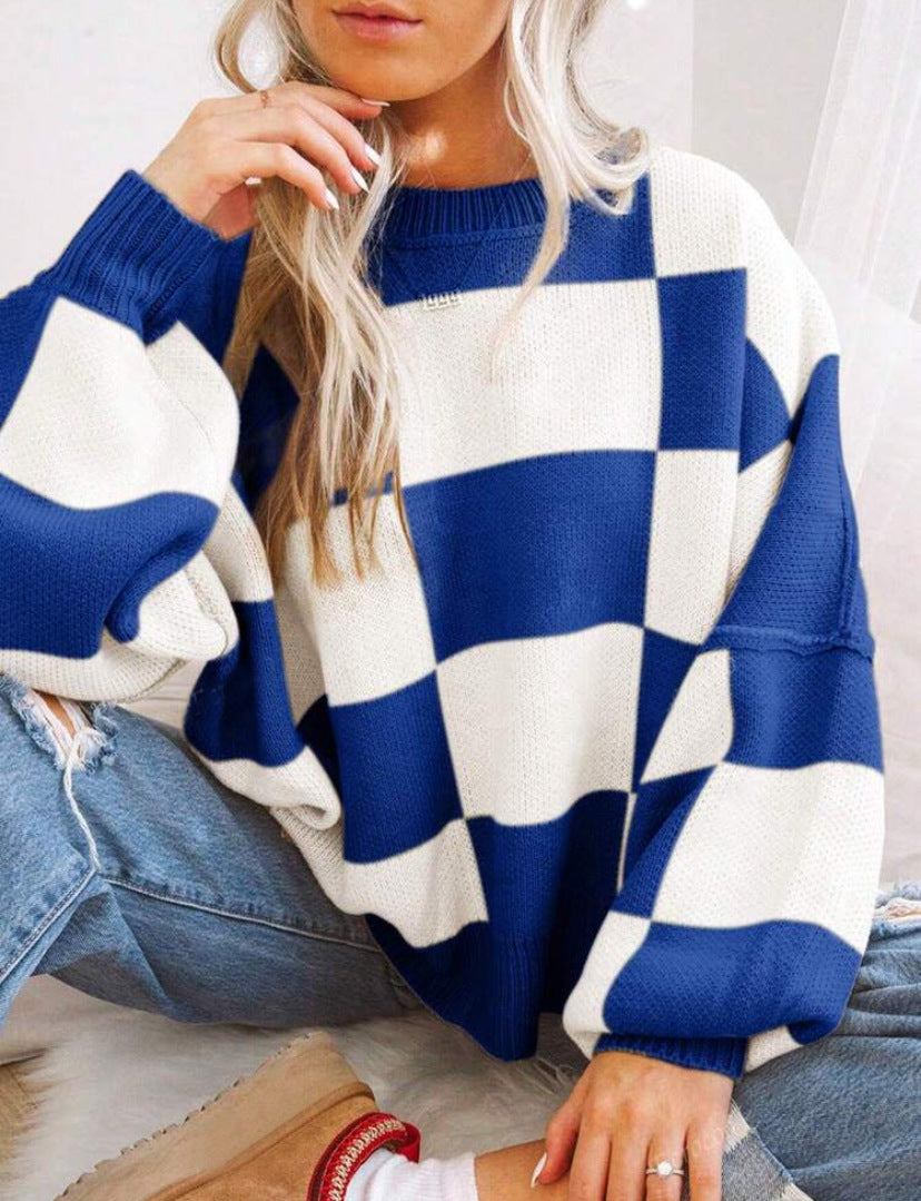 PREORDER: Cozy Checker Sweater 8.10.26
