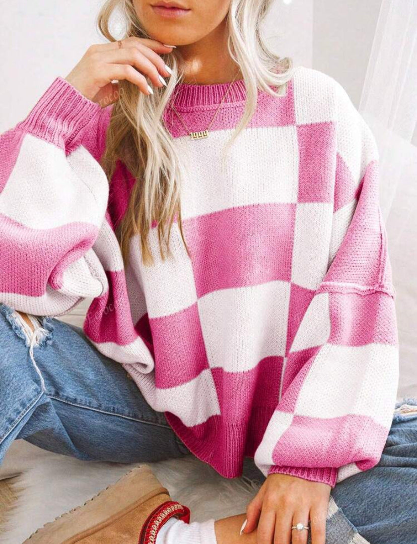 PREORDER: Cozy Checker Sweater 8.10.26