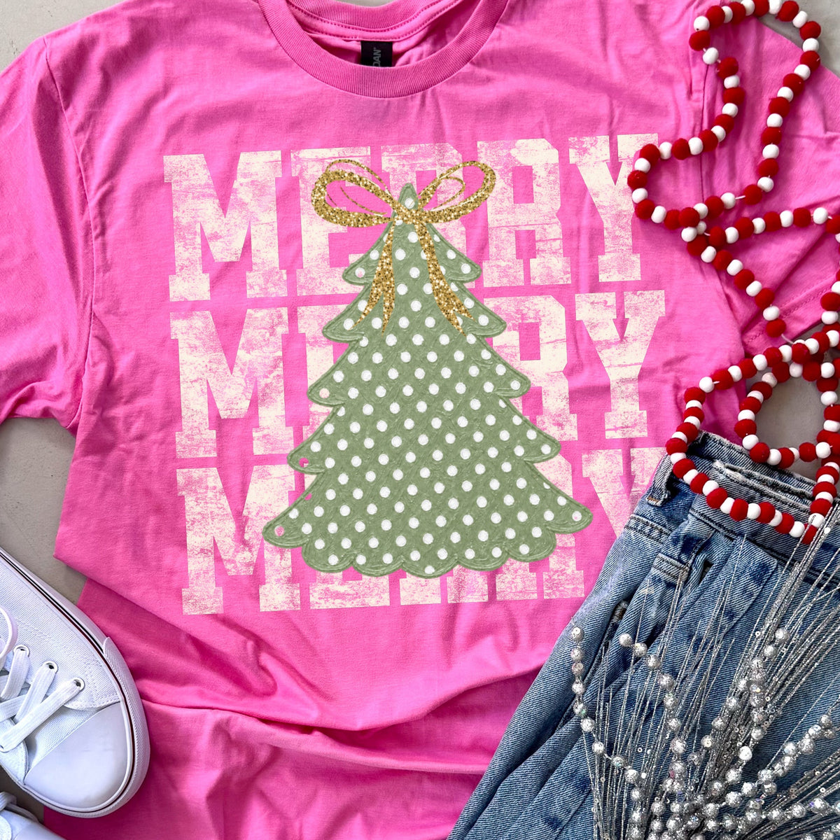 Merry Merry Merry Christmas Tee or Sweatshirt