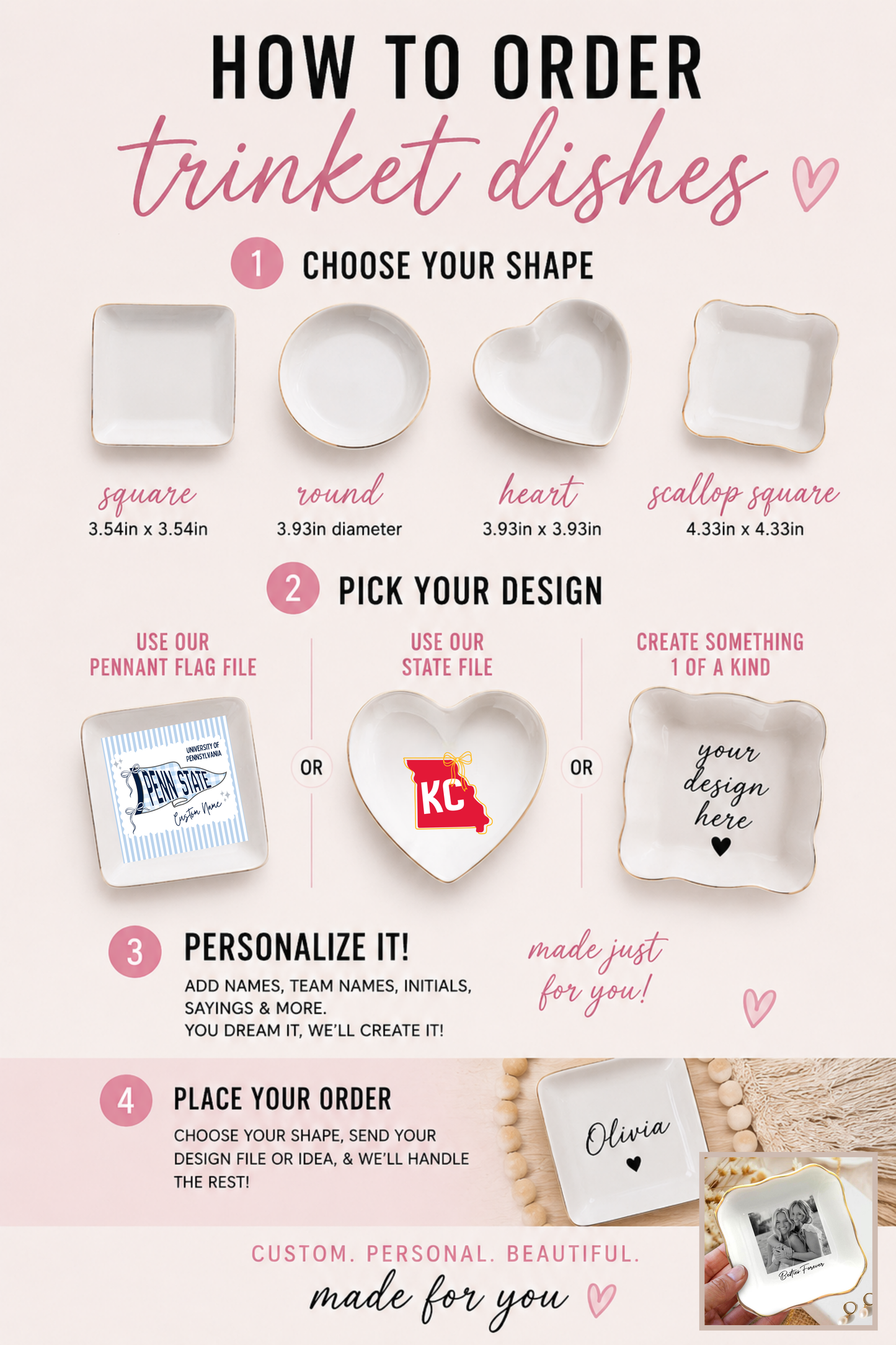 PREORDER: Cherished Moments Photo Trinket Dish (Completely Custom)  7.6.26
