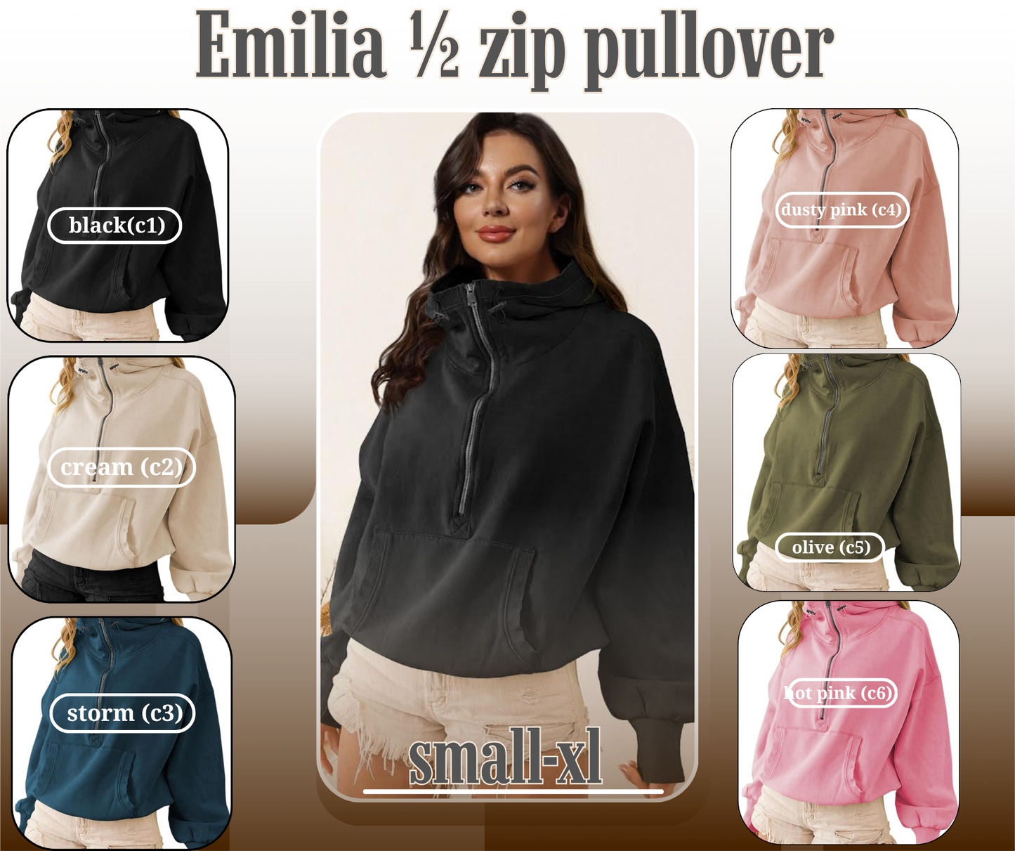 PREORDER: Emilia 1/2 Zip Pullover 11.24.25