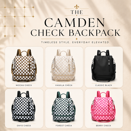 PREORDER: The Camden Check Backpack RERUN 8.17.26 OSYM