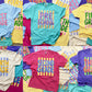 Stripes Back To School Grades Teacher Tee