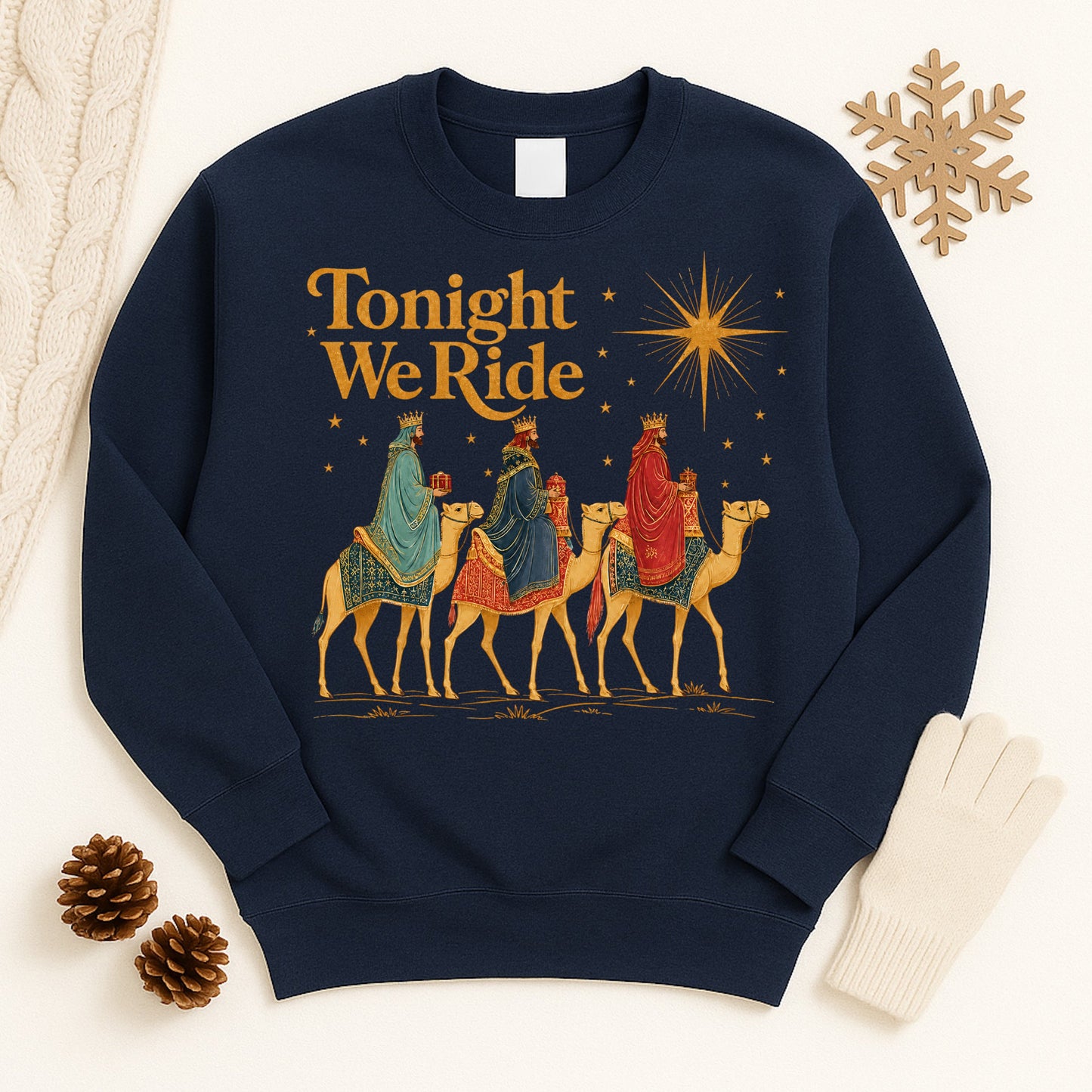 Tonight We Ride Wise Men Christmas Tee