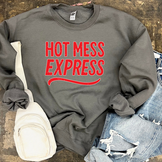 Hot Mess Express Graphic Tee and Sweatshirt