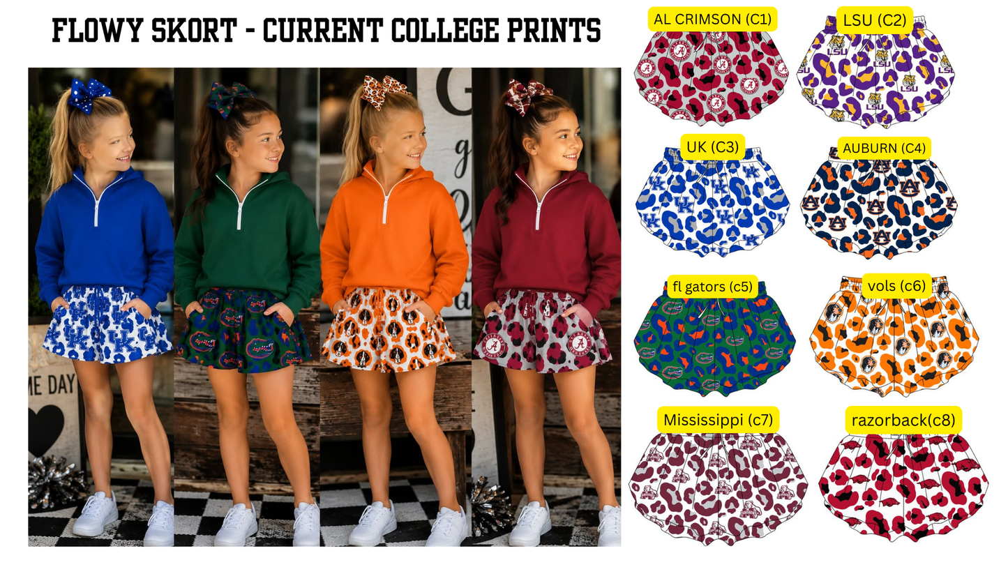 PREORDER: The Custom Varsity Flow Skort (Custom Design) 8.10.26