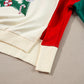 Color Block Star Side Slit Lantern Sleeve Sweatshirt